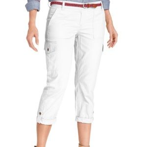 White Tommy Hilfiger cargo pants